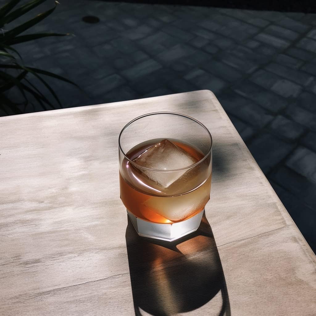 Elevate Your Cocktail Experience with Glacio's Premium Silicone Ice Cube Tray - 4 Spheres & 6 Cubes for Perfectly Slow-Melting Ice