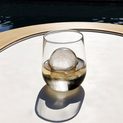 Elevate Your Cocktail Experience with Glacio's Premium Silicone Ice Cube Tray - 4 Spheres & 6 Cubes for Perfectly Slow-Melting Ice
